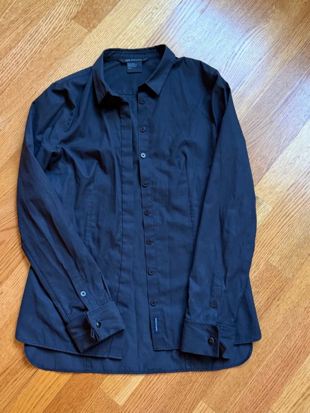 Armani Exchange Black Button Up Shirt Long Sleeve Size S